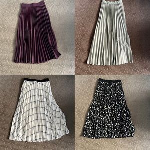 (4) H&M pleated midi skirts